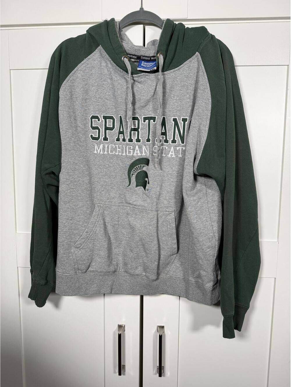 Michigan State Spartans Pullover by Campus Heritage, Size XXL